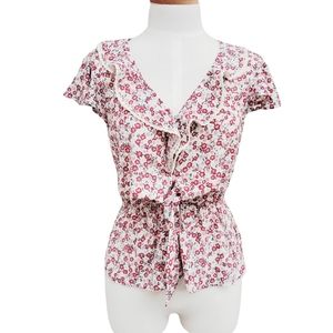 NWOT ALL IN FAVOR* Floral Peplum Blouse